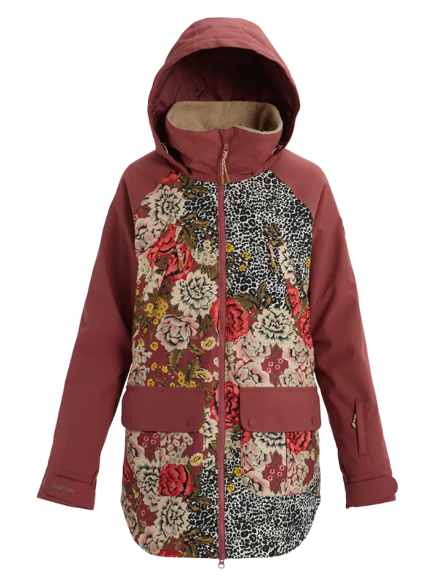 Burton Women's Prowess Jacket Snowboard 2020 Cheetah Floral / Rose ...