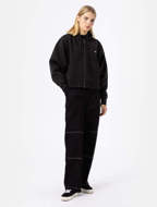 Felpa con cappuccio e zip Oakport da donna nera Dickies