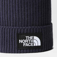 Berretto con risvolto e logo  box blue marino The North Face