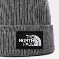 Berretto con risvolto e logo  box grigio chiaro The North Face