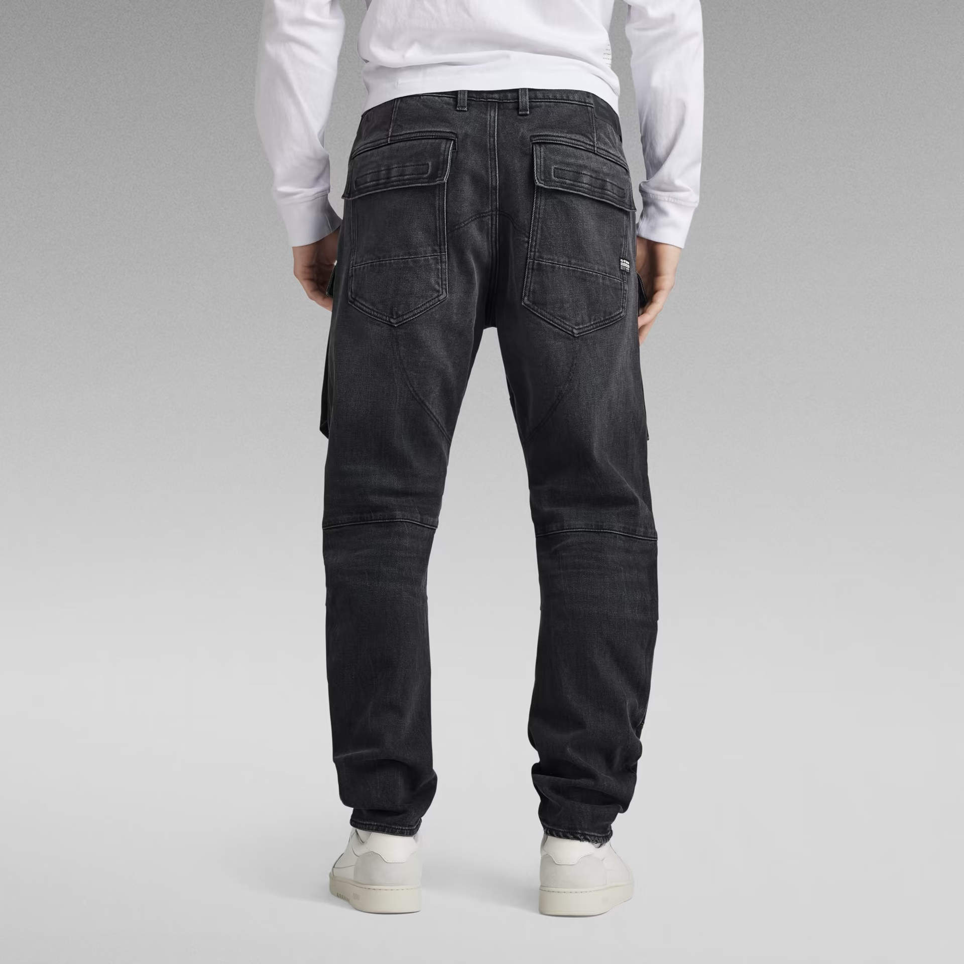 Men's 3D straight tapered denim cargo pant. black G-Star - Impact shop ...