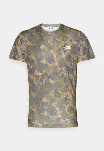 Picture of Men's T-Shirt Reaxion Amp Crew Print Forest Olive Moss Camo The North Face 