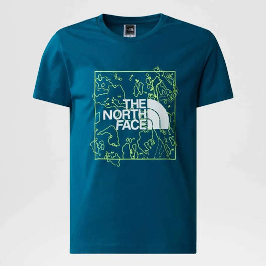 Picture of Teen's S/S Graphic Tee Blue Moss/Lemon Yellow The North Face 