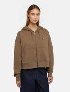 Picture of Felpa Zip con Cappuccio Oakport Marrone Fungo da Donna Dickies