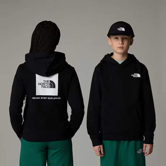 Immagine di Felpa con Cappuccio Redbox Nera da Bambini The North Face