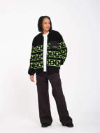 Picture of Giacca Zephyr Sherpa Nera e Verde da Donna Volcom